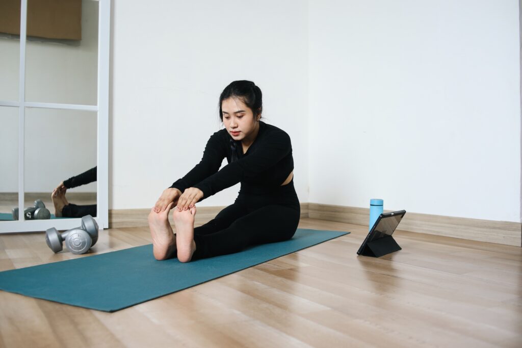 Woman Stretching Legs